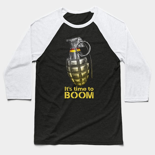 It's time to BOOM Tacticool style Baseball T-Shirt by Cataraga